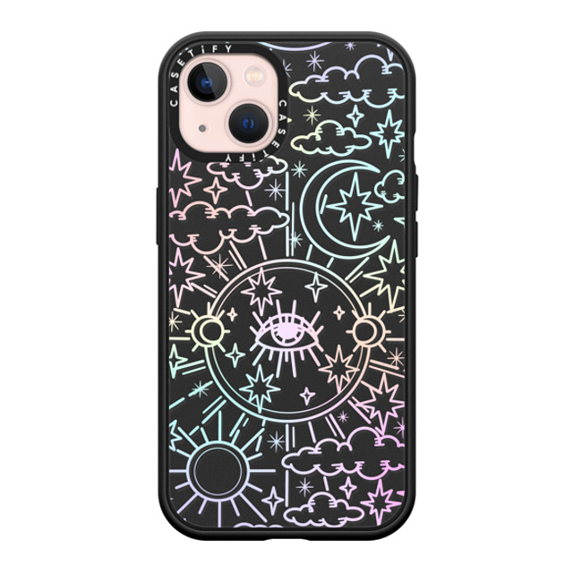 Chiara LB Art x CASETiFY iPhone 13 ケース マットブラック インパクトケース MagSafe対応 Celestial Dream by Chiara LB art