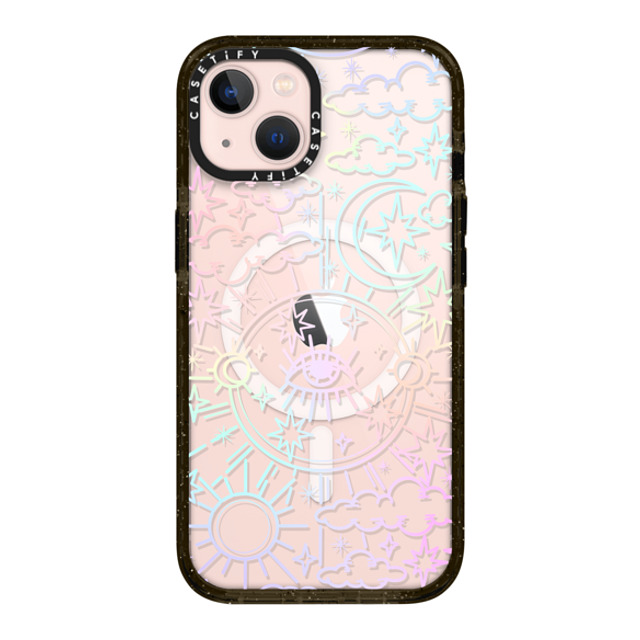 Chiara LB Art x CASETiFY iPhone 13 ケース ブラック インパクトケース MagSafe対応 Celestial Dream by Chiara LB art