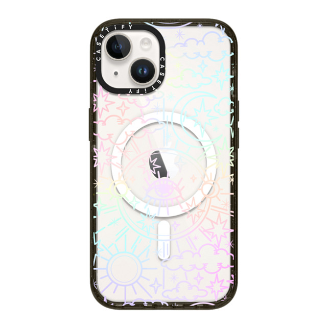 Chiara LB Art x CASETiFY iPhone 14 ケース ブラック インパクトケース MagSafe対応 Celestial Dream by Chiara LB art