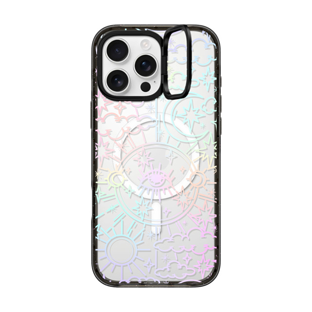 Chiara LB Art x CASETiFY iPhone 16 Pro Max ケース ブラック インパクトリングスタンドケース MagSafe対応 Celestial Dream by Chiara LB art