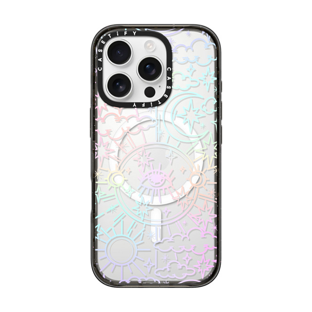 Chiara LB Art x CASETiFY iPhone 16 Pro ケース ブラック インパクトケース MagSafe対応 Celestial Dream by Chiara LB art