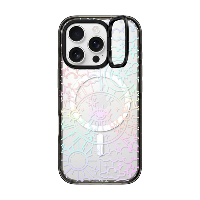 Chiara LB Art x CASETiFY iPhone 16 Pro ケース ブラック インパクトリングスタンドケース MagSafe対応 Celestial Dream by Chiara LB art