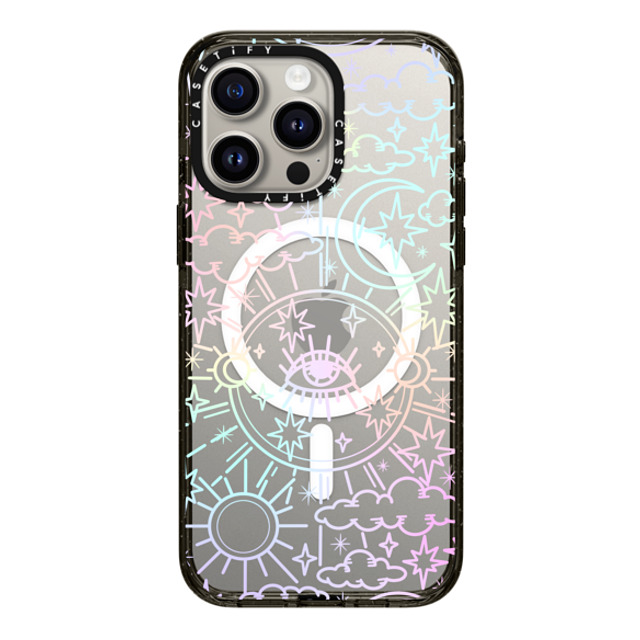 Chiara LB Art x CASETiFY iPhone 15 Pro Max ケース ブラック インパクトケース MagSafe対応 Celestial Dream by Chiara LB art