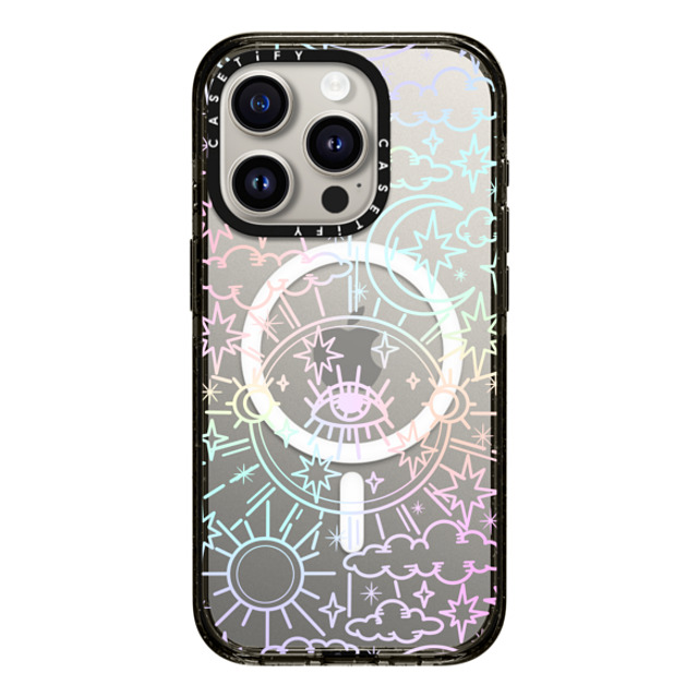 Chiara LB Art x CASETiFY iPhone 15 Pro ケース ブラック インパクトケース MagSafe対応 Celestial Dream by Chiara LB art