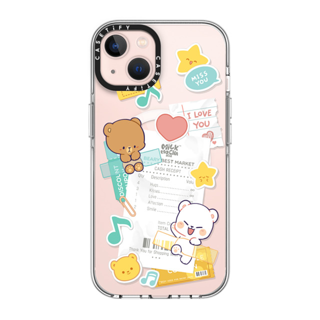 MilkMochaBear x CASETiFY iPhone 13 ケース クリア クリア ケース MagSafe対応 Love Receipt