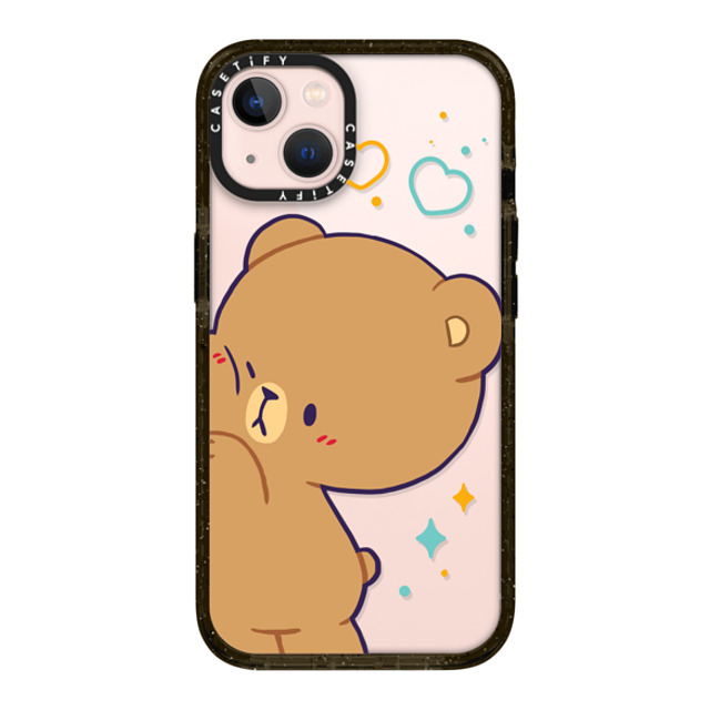 MilkMochaBear x CASETiFY iPhone 13 ケース ブラック インパクトケース Bumping Mocha