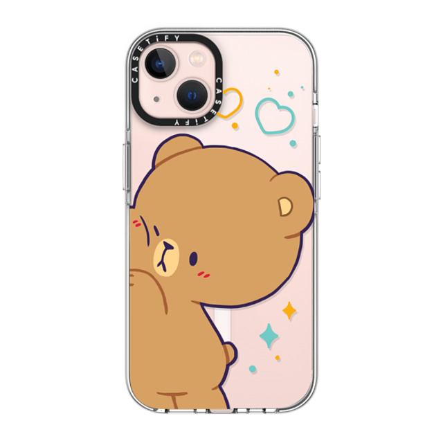 MilkMochaBear x CASETiFY iPhone 13 ケース クリア クリア ケース MagSafe対応 Bumping Mocha