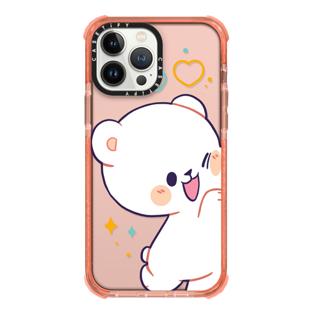 MilkMochaBear x CASETiFY iPhone 13 Pro Max ケース Peach ウルトラインパクトケース Bumping Milk