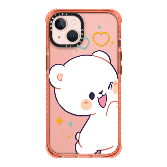 MilkMochaBear x CASETiFY iPhone 13 ケース Peach ウルトラインパクトケース Bumping Milk