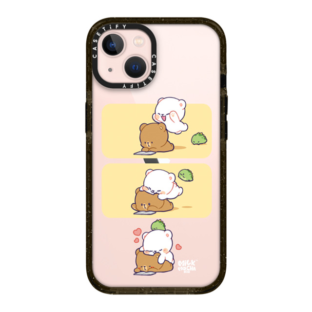 MilkMochaBear x CASETiFY iPhone 13 ケース ブラック インパクトケース Jump Hug