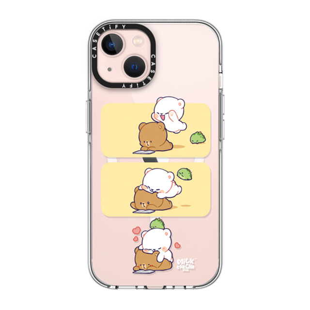 MilkMochaBear x CASETiFY iPhone 13 ケース クリア クリア ケース MagSafe対応 Jump Hug