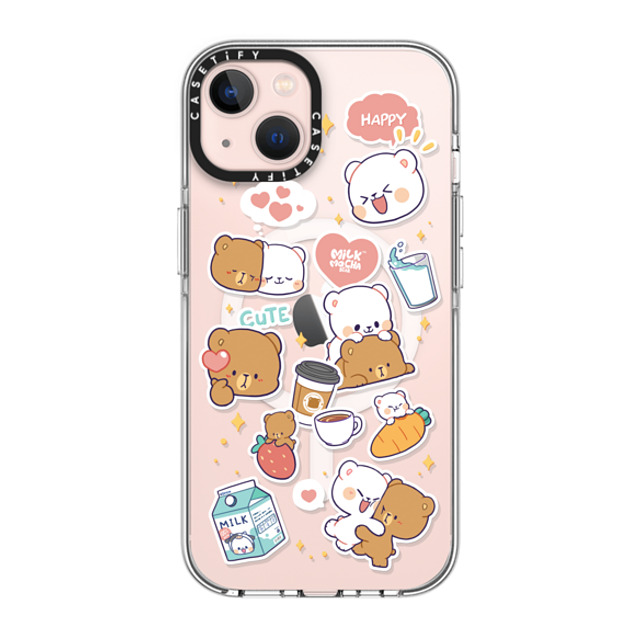 MilkMochaBear x CASETiFY iPhone 13 ケース クリア クリア ケース MagSafe対応 Happiness is You