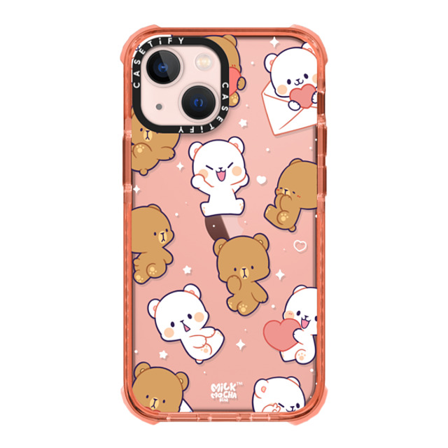 MilkMochaBear x CASETiFY iPhone 13 Mini Case Peach ウルトラインパクトケース Sending Hearts MilkMochaBear x CASETiFY iPhone 13 Mini Case Peach ウルトラインパクトケース Sending Hearts