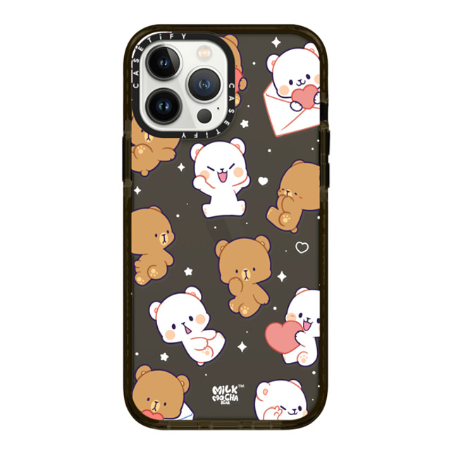 MilkMochaBear x CASETiFY iPhone 13 Pro Max Case ブラック Impact Case Sending Hearts MilkMochaBear x CASETiFY iPhone 13 Pro Max Case ブラック Impact Case Sending Hearts