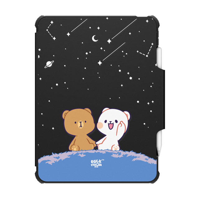 MilkMochaBear x CASETiFY iPad Air (第4/5世代) ブラック インパクト フォリオ ケース Shooting Star