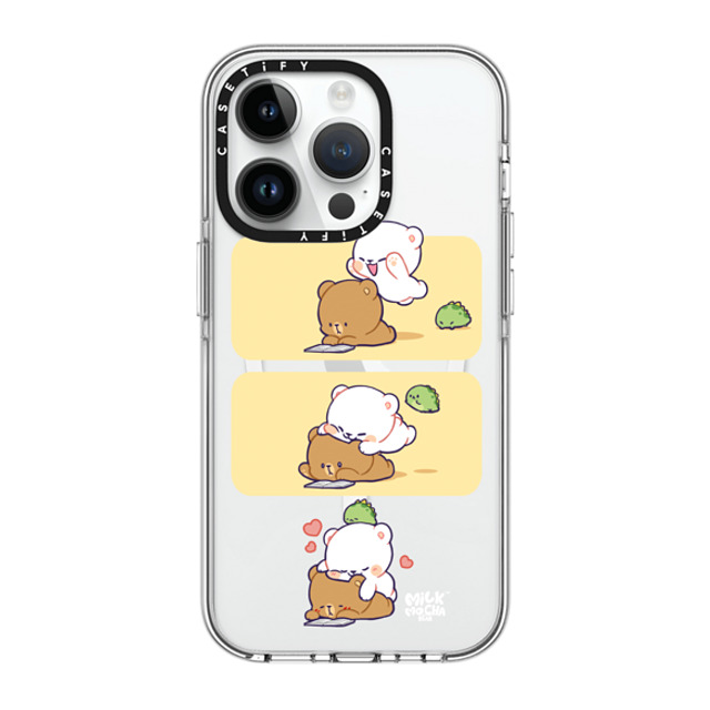 MilkMochaBear x CASETiFY iPhone 14 Pro ケース クリア クリア ケース MagSafe対応 Jump Hug