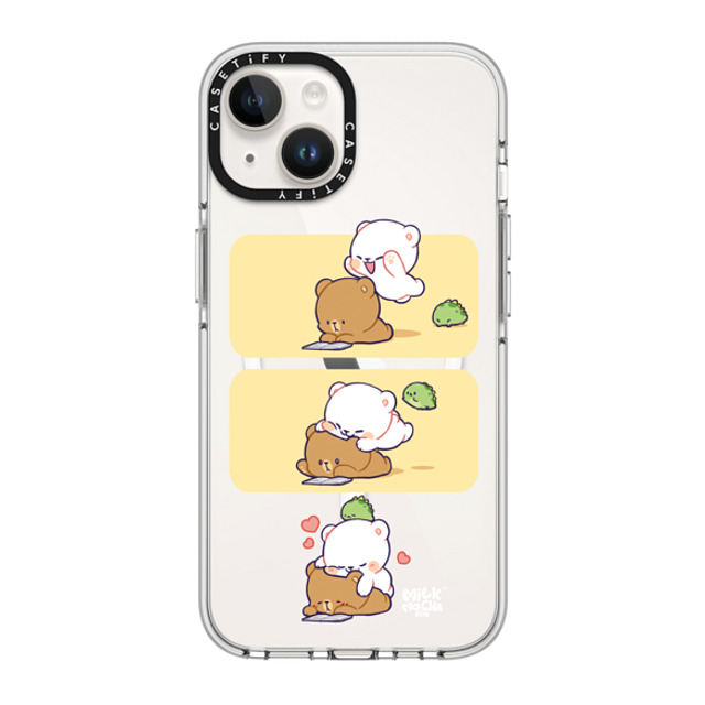 MilkMochaBear x CASETiFY iPhone 14 ケース クリア クリア ケース MagSafe対応 Jump Hug