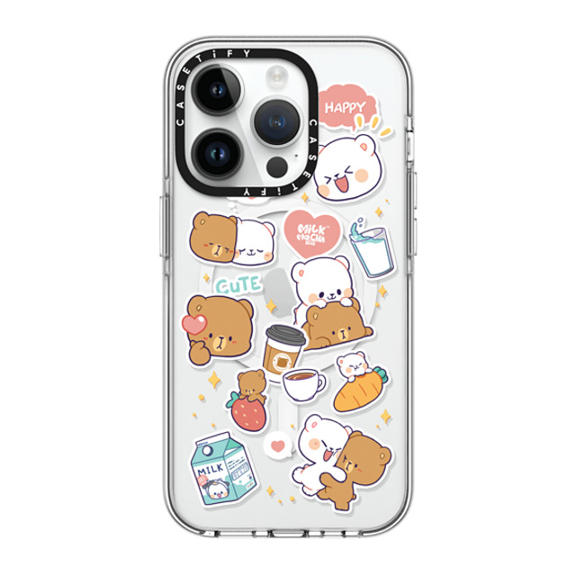 MilkMochaBear x CASETiFY iPhone 14 Pro ケース クリア クリア ケース MagSafe対応 Happiness is You