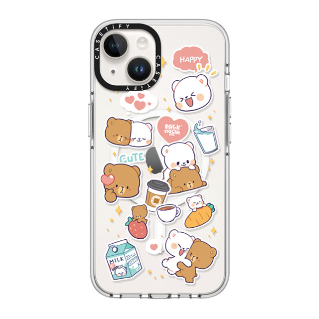 MilkMochaBear x CASETiFY iPhone 14 ケース クリア クリア ケース MagSafe対応 Happiness is You