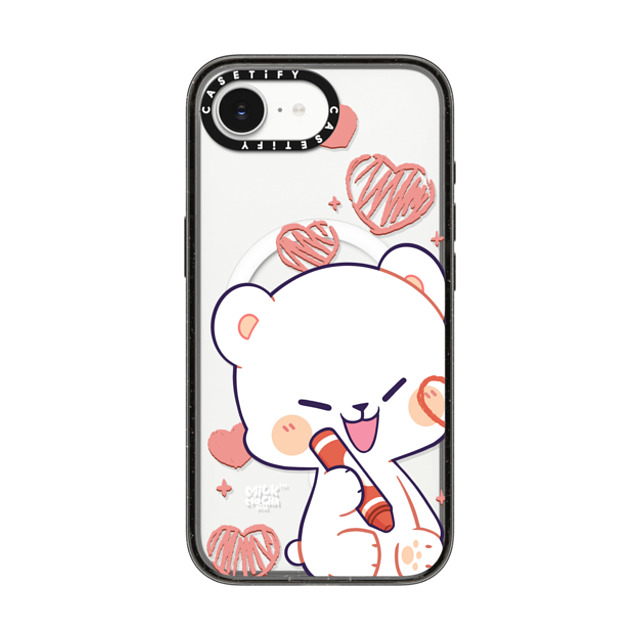 MilkMochaBear x CASETiFY iPhone 16e ケース ブラック インパクトケース MagSafe対応 Heart Cheek Milk Back to School MilkMochaBear x CASETiFY iPhone 16e ケース ブラック インパクトケース MagSafe対応 Heart Cheek Milk Back to School