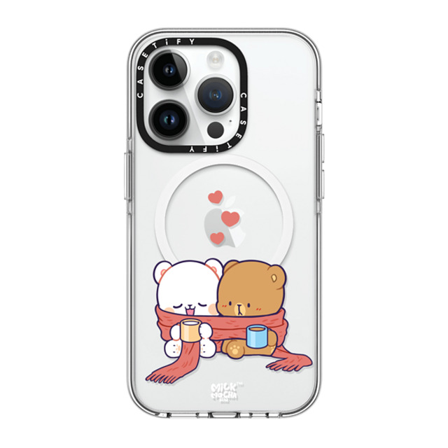 MilkMochaBear x CASETiFY iPhone 14 Pro Case Clear Clear Case MagSafe Compatible Wrapped in Warmth MilkMochaBear x CASETiFY iPhone 14 Pro Case Clear Clear Case MagSafe Compatible Wrapped in Warmth