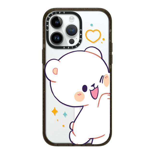 MilkMochaBear x CASETiFY iPhone 14 Pro Max ケース ブラック インパクトケース MagSafe対応 Bumping Milk