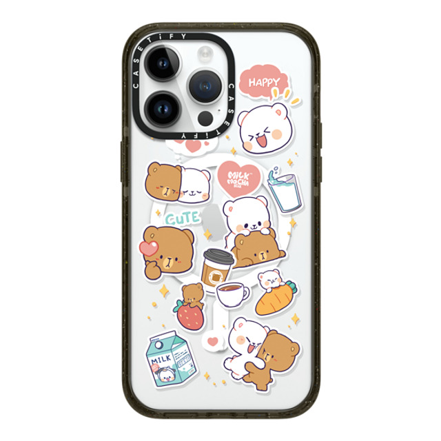 MilkMochaBear x CASETiFY iPhone 14 Pro Max ケース ブラック インパクトケース MagSafe対応 Happiness is You