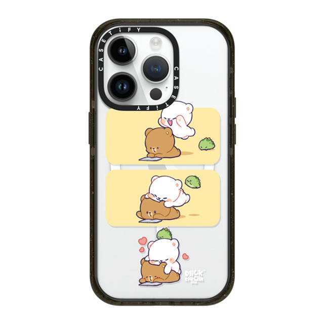 MilkMochaBear x CASETiFY iPhone 14 Pro ケース ブラック インパクトケース MagSafe対応 Jump Hug