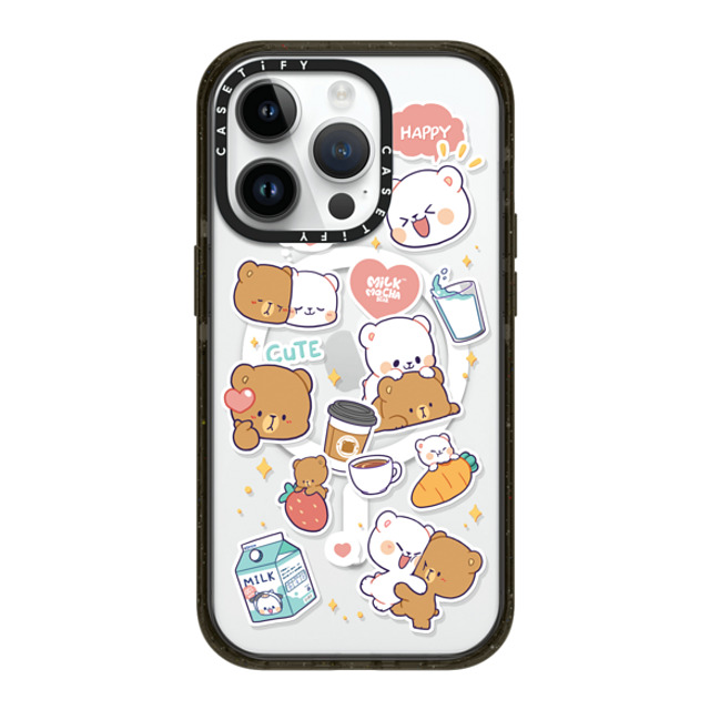 MilkMochaBear x CASETiFY iPhone 14 Pro ケース ブラック インパクトケース MagSafe対応 Happiness is You