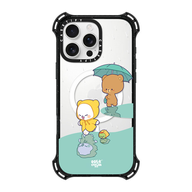 MilkMochaBear x CASETiFY iPhone 16 Pro Max ケース ブラック バウンスケース Rainy Day