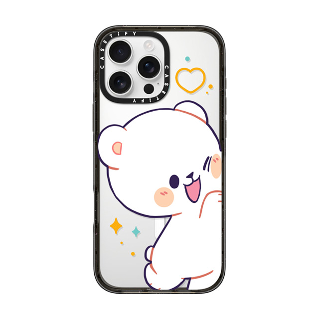 MilkMochaBear x CASETiFY iPhone 16 Pro Max ケース ブラック インパクトケース MagSafe対応 Bumping Milk