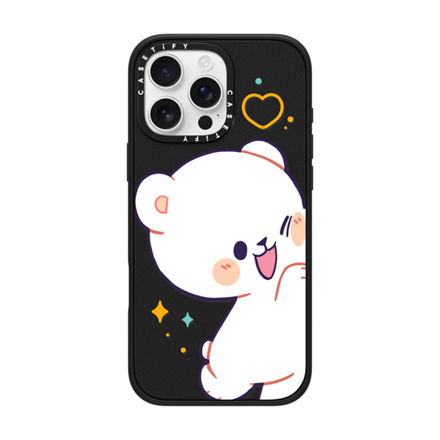 MilkMochaBear x CASETiFY iPhone 16 Pro Max ケース マットブラック インパクトケース MagSafe対応 Bumping Milk