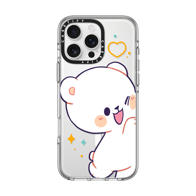 MilkMochaBear x CASETiFY iPhone 16 Pro Max ケース クリア クリア ケース MagSafe対応 Bumping Milk