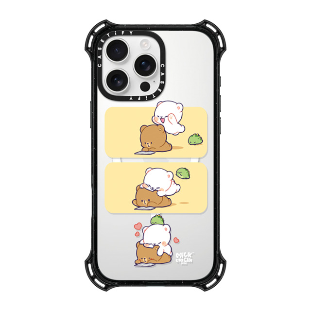 MilkMochaBear x CASETiFY iPhone 16 Pro Max ケース ブラック バウンスケース Jump Hug