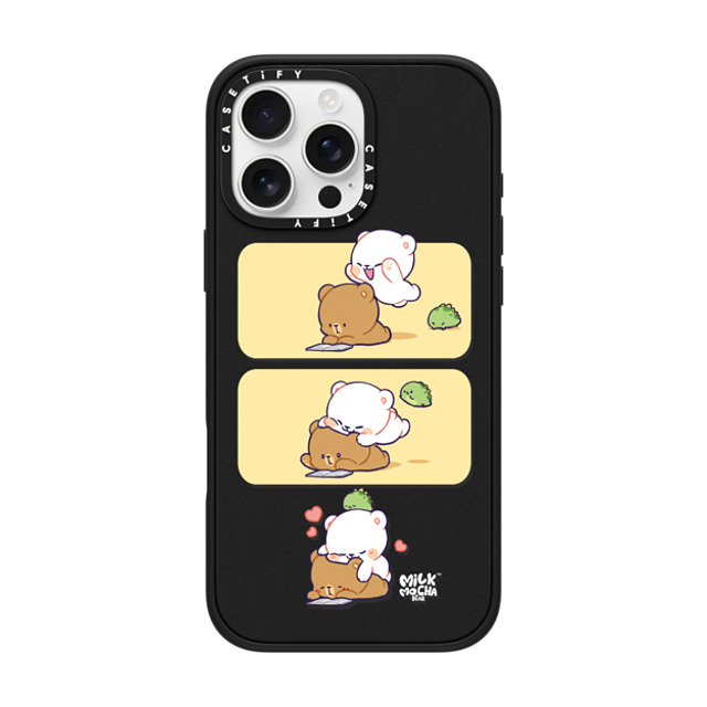 MilkMochaBear x CASETiFY iPhone 16 Pro Max ケース マットブラック インパクトケース MagSafe対応 Jump Hug