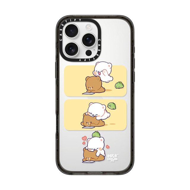 MilkMochaBear x CASETiFY iPhone 16 Pro Max ケース ブラック インパクトケース Jump Hug