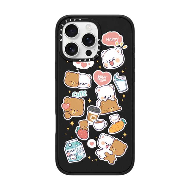 MilkMochaBear x CASETiFY iPhone 16 Pro Max ケース マットブラック インパクトケース MagSafe対応 Happiness is You