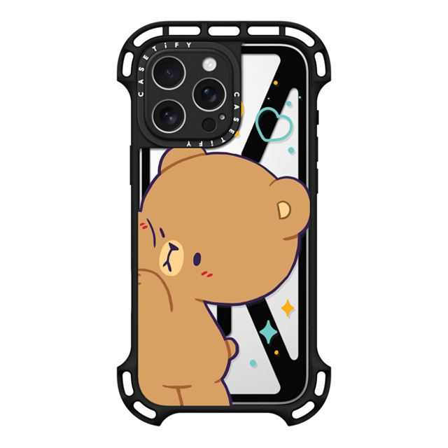 MilkMochaBear x CASETiFY iPhone 16 Pro Max ケース ブラック ウルトラ バウンスケース MagSafe対応 Bumping Mocha