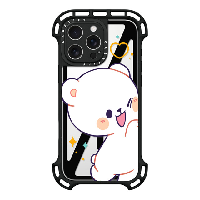 MilkMochaBear x CASETiFY iPhone 16 Pro Max ケース ブラック ウルトラ バウンスケース MagSafe対応 Bumping Milk