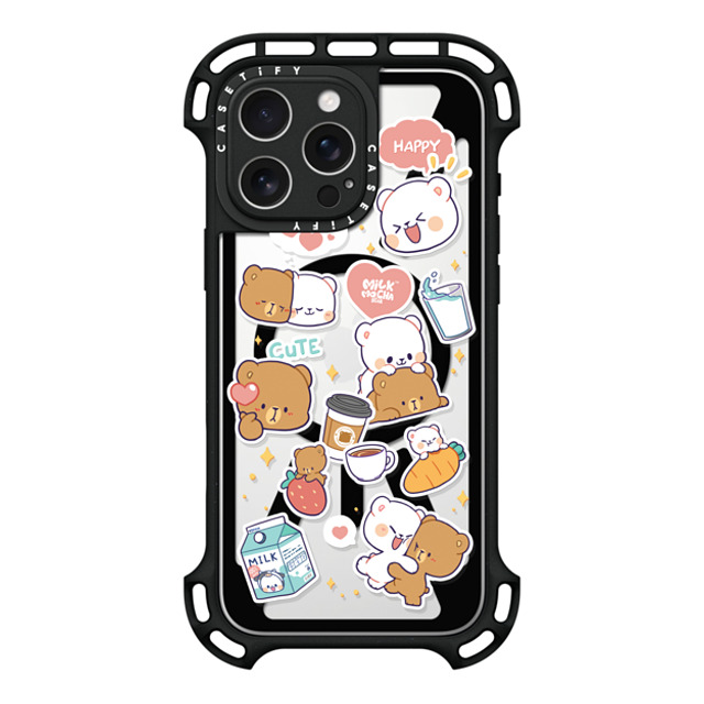 MilkMochaBear x CASETiFY iPhone 16 Pro Max ケース ブラック ウルトラ バウンスケース MagSafe対応 Happiness is You