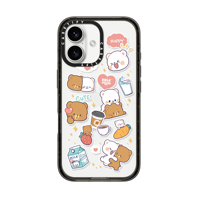 MilkMochaBear x CASETiFY iPhone 16 ケース ブラック インパクトケース Happiness is You