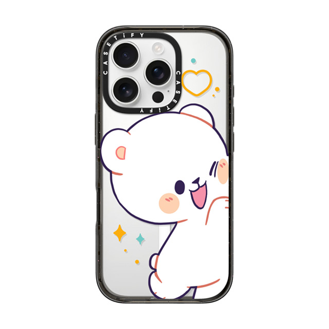 MilkMochaBear x CASETiFY iPhone 16 Pro ケース ブラック インパクトケース MagSafe対応 Bumping Milk