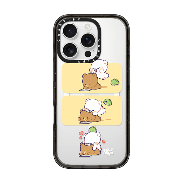 MilkMochaBear x CASETiFY iPhone 16 Pro ケース ブラック インパクトケース MagSafe対応 Jump Hug