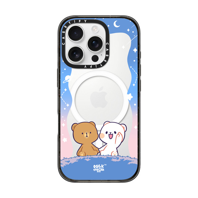 MilkMochaBear x CASETiFY iPhone 16 Pro ケース ブラック インパクトケース MagSafe対応 Shooting Star