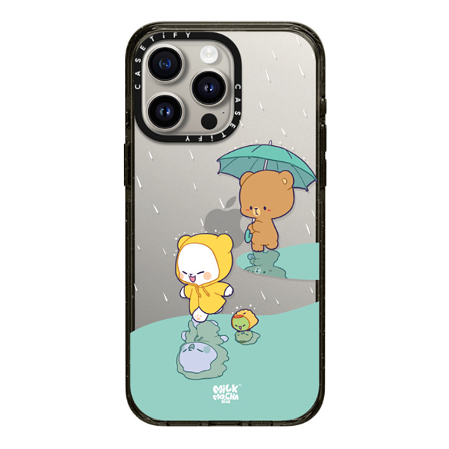 MilkMochaBear x CASETiFY iPhone 15 Pro Max ケース ブラック インパクトケース Rainy Day