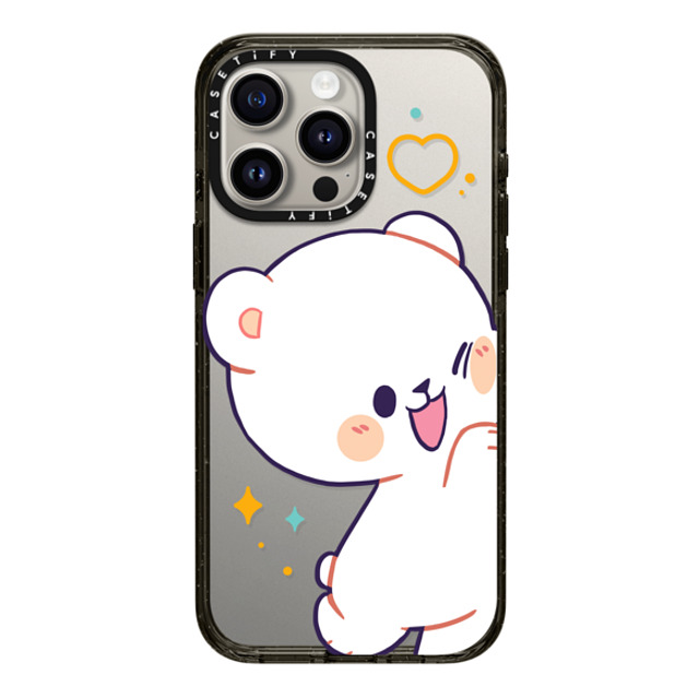 MilkMochaBear x CASETiFY iPhone 15 Pro Max ケース ブラック インパクトケース Bumping Milk