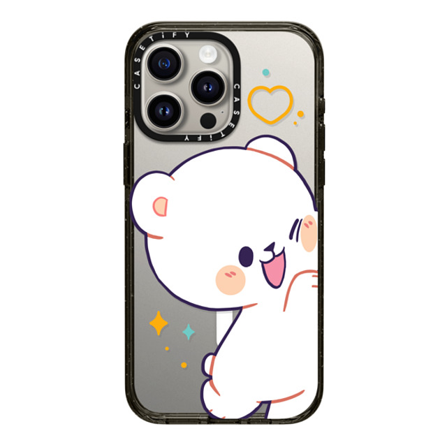 MilkMochaBear x CASETiFY iPhone 15 Pro Max ケース ブラック インパクトケース MagSafe対応 Bumping Milk