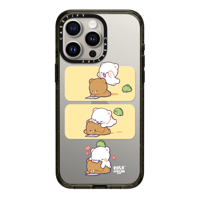 MilkMochaBear x CASETiFY iPhone 15 Pro Max ケース ブラック インパクトケース Jump Hug