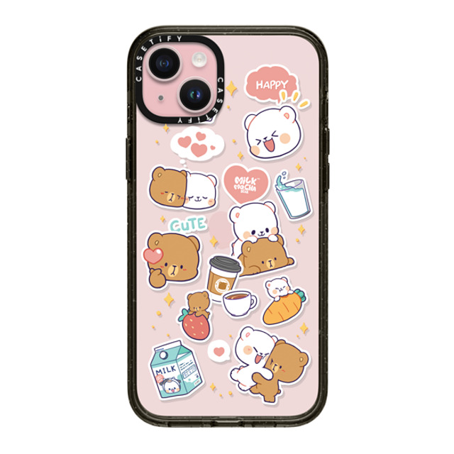MilkMochaBear x CASETiFY iPhone 15 Plus Case Heart,Bear Black インパクトケース Happiness is You Mother's Day MilkMochaBear x CASETiFY iPhone 15 Plus Case Heart,Bear Black インパクトケース Happiness is You Mother's Day