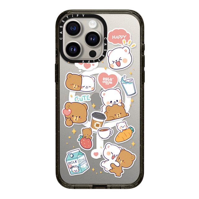 MilkMochaBear x CASETiFY iPhone 15 Pro Max ケース ブラック インパクトケース MagSafe対応 Happiness is You